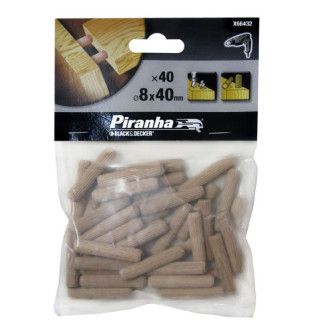 Piranha X66432 Tasselli Legno 8x40mm 40 Pz