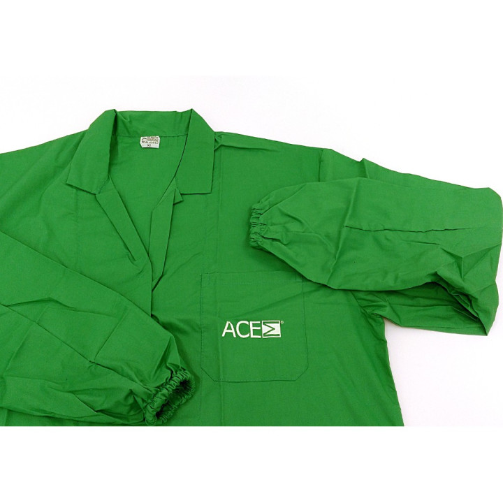 Camice da Lavoro Manica Lunga in Tessuto Cotone/Poliestere Verde - XL