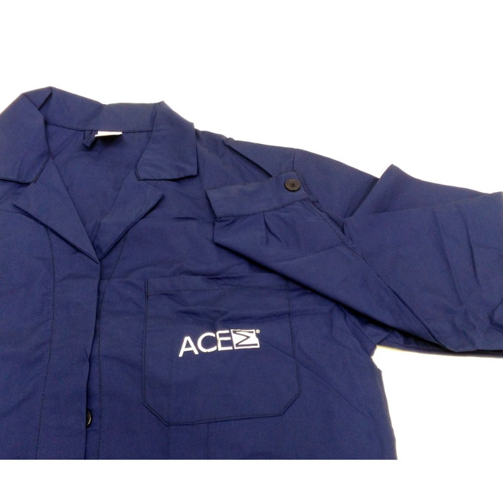 RN - Camice da Lavoro Manica Lunga in Tessuto Cotone/Poliestere Blu - TG 46