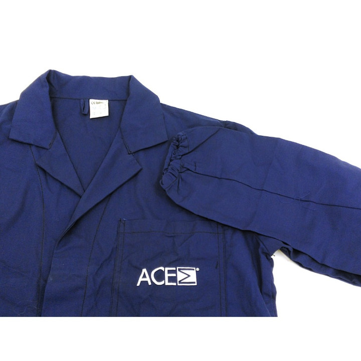 Camice da Lavoro Manica Lunga in Tessuto Cotone/Poliestere Blu - Tg 58/60 XL