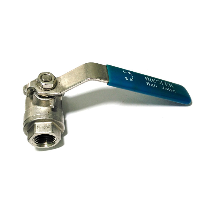 RIEGLER CF8M - Valvola a Sfera 1/2 Filettato Femmina in Acciaio Nossidabile1000WOG