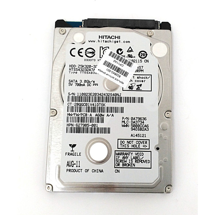 HITACHI 0A79636 - Hard Disk SATA 3.0GB 5V 700mA