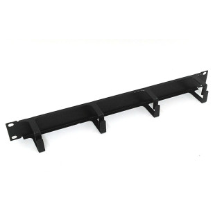 Passacavi in Metallo 4 ganci per Armadio Rack 1U - Nero