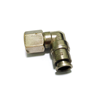 SISTEM-PNEUMATICA - Raccordo a L Filetto Femina 1/8" per Tubo da 6mm