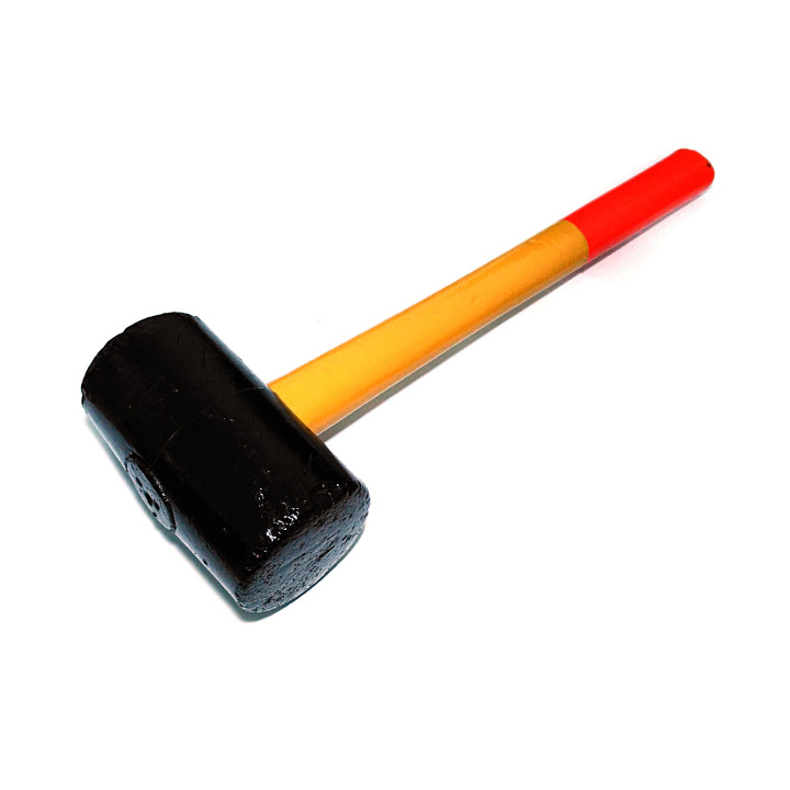 Martello di Gomma con Manico in Legno 545gr - L 270mm