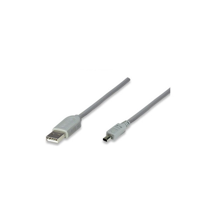 MANHATTAN 332804 - Cavo USB - AM to MINI B-6FT - 1.8Mt - Grigio