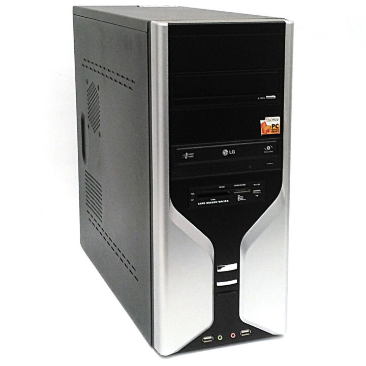 S-TECH PC Intel E2200 - 1x1Gb DDR2 - Black/Silver