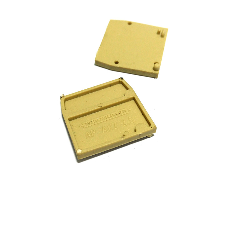 WEIDMULLER AP-AKZ2.5 - 10x Piastra Terminale 21.5x2.5x22.5mm Beige