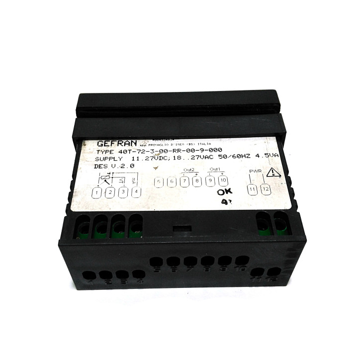 GEFRAN 40T-72-3-00-RR-00-9-000 - Regolatore di Temperatura 4.5V 27VAC 27VDC
