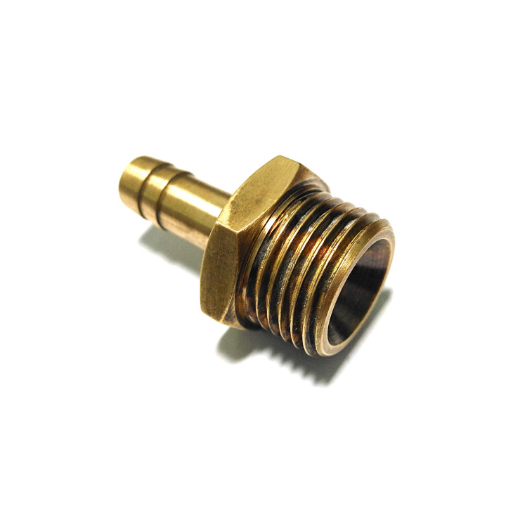 Raccordo in Ottone 1/2"M con Portagomma in Resca da 13mm - OEM