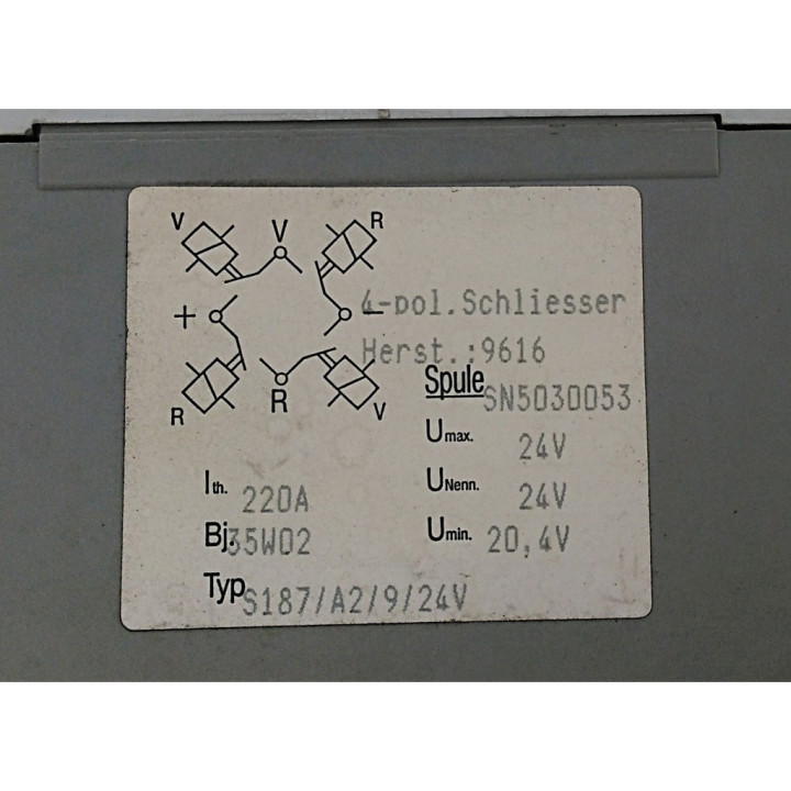 SCHALTBAU S187 - Raddrizzatore a Diodi 220A per KMS100