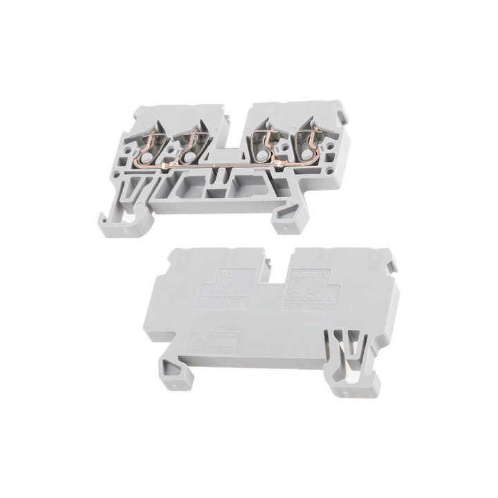 DIN Rail Mount Terminal Block - 500V 24A 28/12AWG GREY