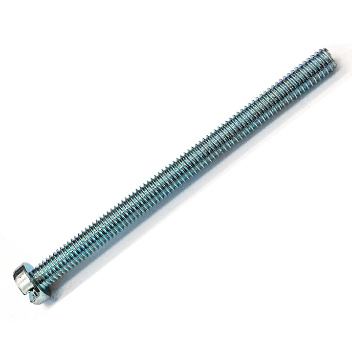 10pcs - M4 Slotted Pan Head Machine Screws - Zinc Steel Cr3 - M4x85mm - Metric - DIN85