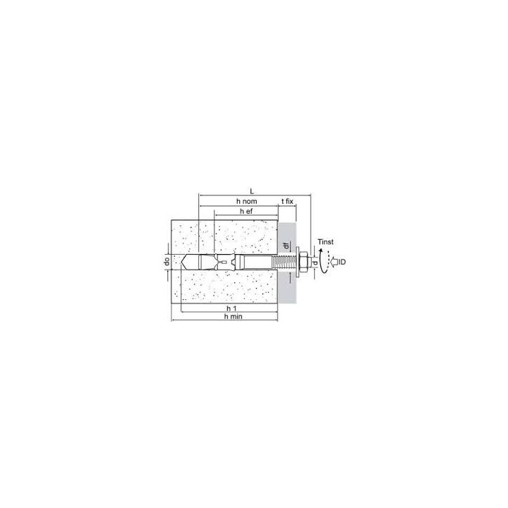 FRIULSIDER FM 75320c16175 - Ancorante Pesante Passante L. 175mm