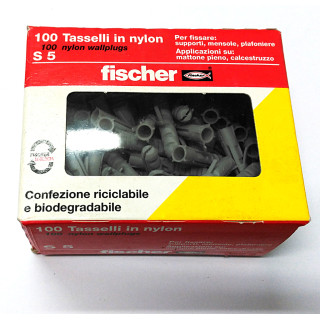 Tassello in Nylon S5 - Scatola da 100 pezzi