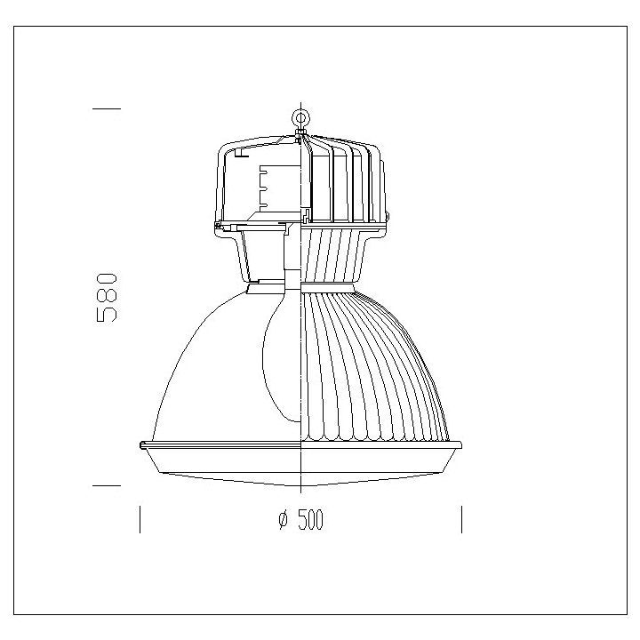 DISANO 1171 - Lampada da Esterno Con Diffusore ARGON - D.500mm