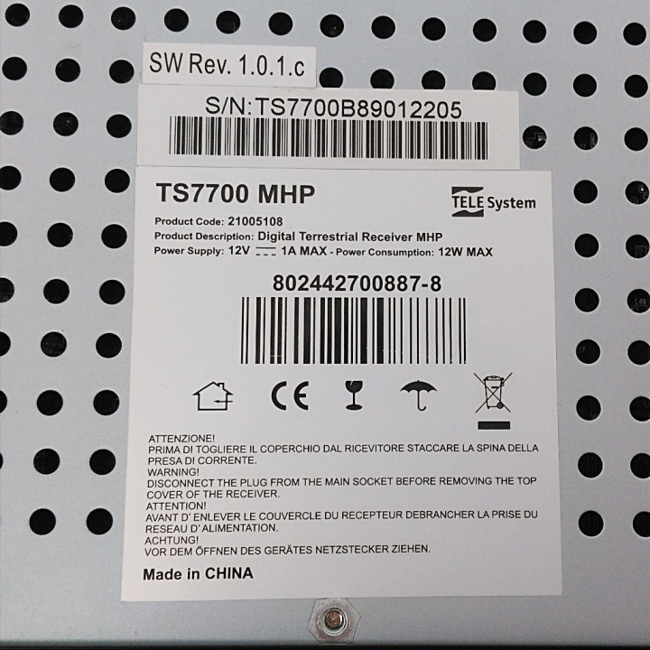 TELESystem TS7700MHP - Digitale Terrestre HDMI Dual Smart Card