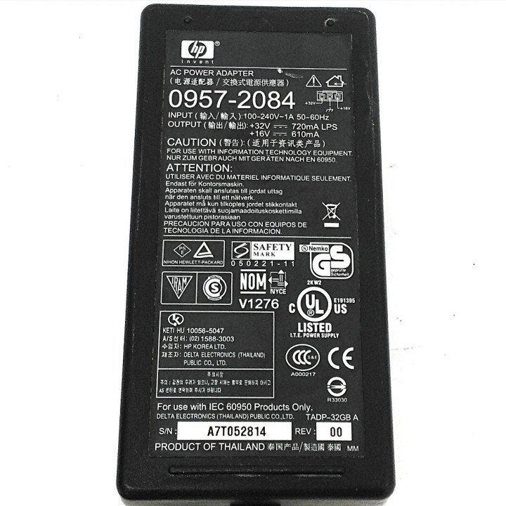 HP 0957-2084 - Alimentatore +32V. 720MA. LPS - +16V. 610MA. - Nero