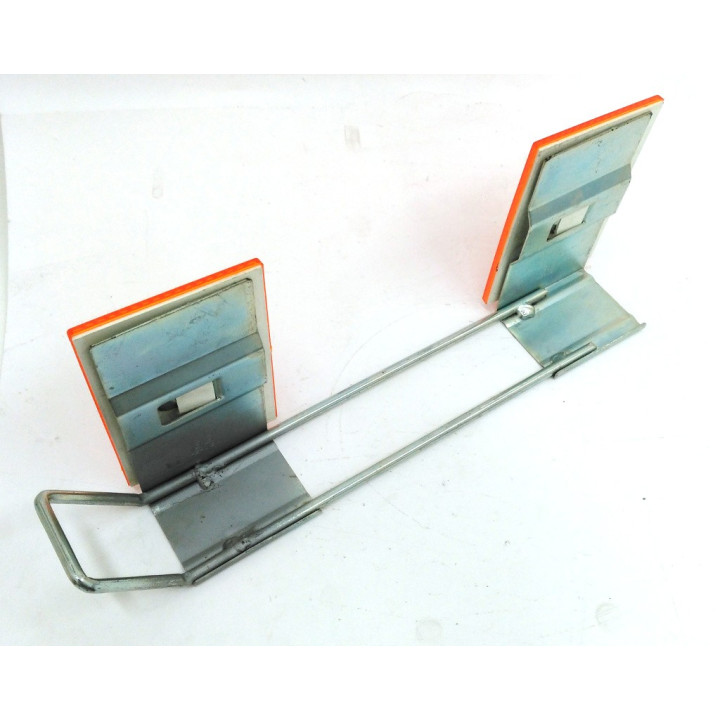 MONTIPLAST - Catadiottro Doppio con Barra in Alluminio 450x180mm - Arancione