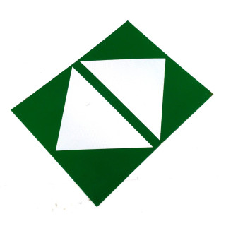 OEM - Cartello Segnalatorio in Plastica con Frecce di Indicazione 460x360mm - Verde