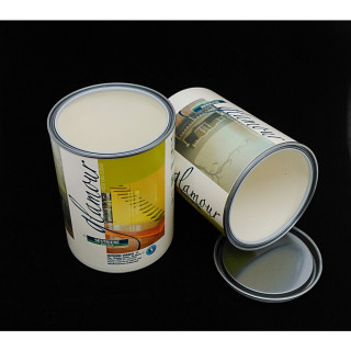 POLIBOX ART.109/144 - 7 x Contenitore in Plastica con Coperchio in Metallo per Vernici all'Acqua - 1000ml