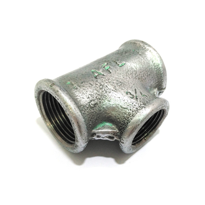 Raccordo Idraulico in Ghisa a T 2x1" 1x3/4" - AFL