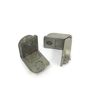 2 x Staffa di Supporto a L in Alluminio - 53x53mm - Grigio