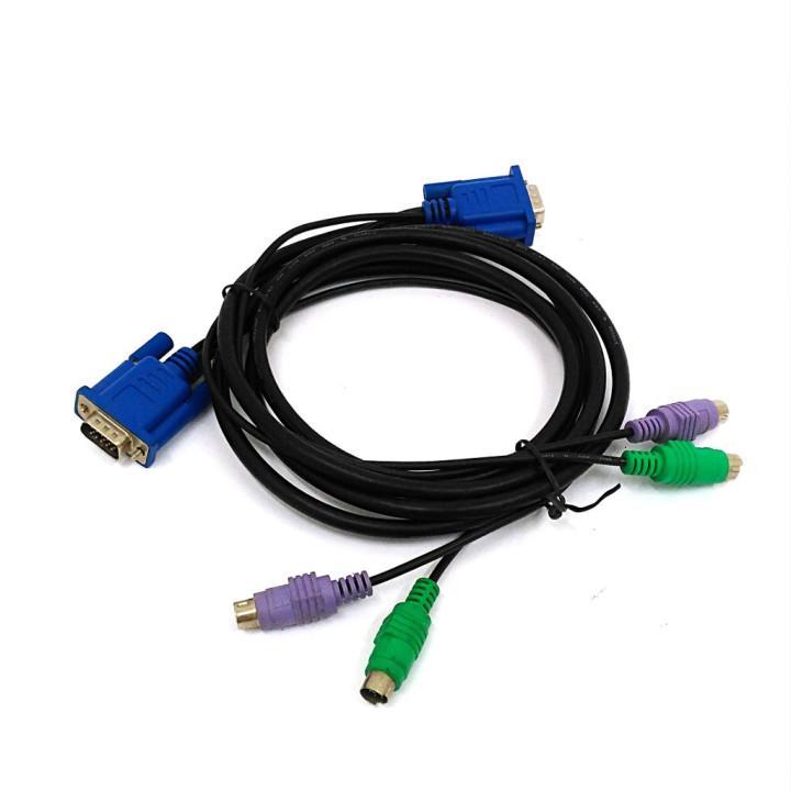 COPARTNER E119932/1 - Cavo Per Switch KVM per Collegamento Tastiera/Monitor/Mouse - Lunghezza Mt. 1.80 - Nero