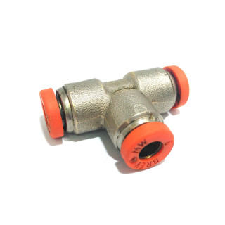 METAL WORK - 3x Raccordo a T per Tubi Pneumatici 6mm 12Bar