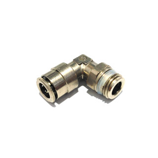 Raccordo Pneumatico in Ottone Gomito 90° Maschio 1/2" per Tubo 8mm