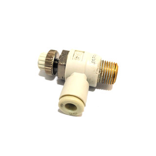 SMC AS2201F - 2x Raccordi Pneumatici a L Maschio 1/4" per Tubo 4mm