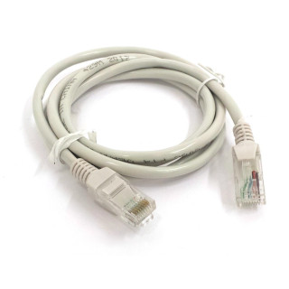 OEM - Cavo di Rete Ethernet Categoria 5 - Tipo 24AWG - Lunghezza Mt. 1.20 - Grigio Chiaro