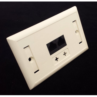 OEM - Presa a Muro Doppia per Cavi Ethernet + ZEON 2 94V0