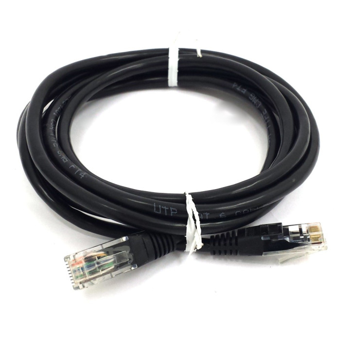 OEM - Cavo di Rete Ethernet Categoria 6 - Tipo 24AWG/4PRS - Lunghezza Mt. 2 - Nero