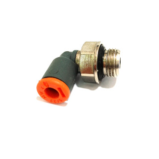 METAL WORK - 6x Raccordo Pneumatico a L Maschio 1/8" per Tubo 8mm