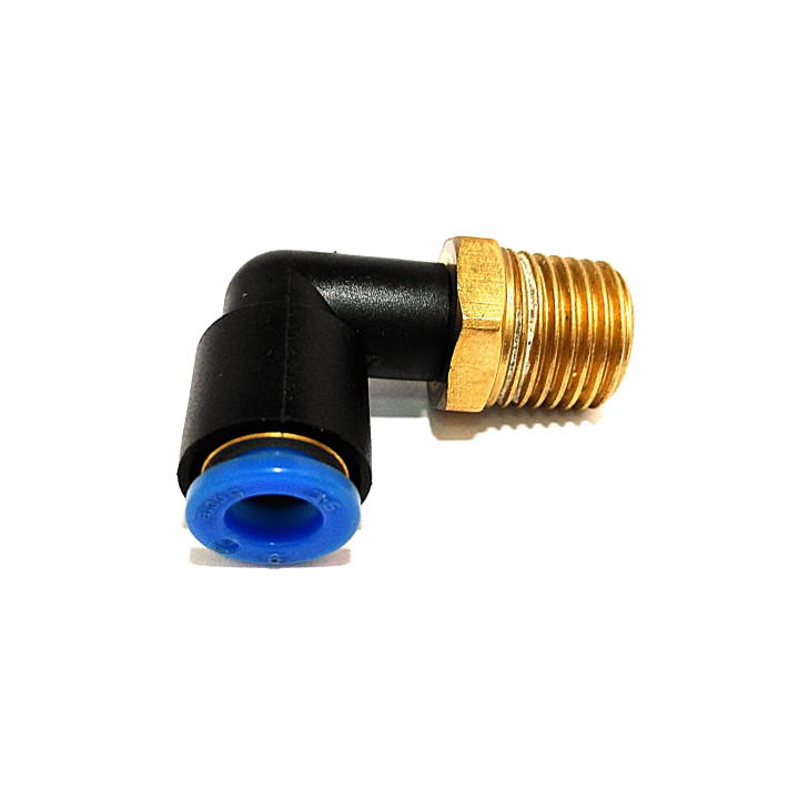 SMC - 2x Raccordo a L Filettato Maschio 1/4" per Tubo 6mm