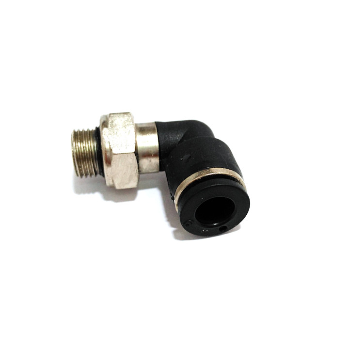 4x Raccordo Pneumatico a L Girevole 1/4" Maschio per Tubi Pneumatici 6mm