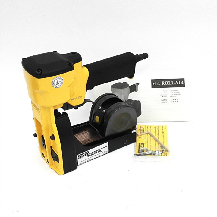 STANLEY 0604123010 - Graffatrice/Chiodatrice Pneumatica 2 in 1 - Mod. RAB AR 58 - Misure Cm20,5x10x17,5