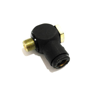 5x Raccordo Pneumatico a L Filettato Maschio 1/8" per Tubo 6mm