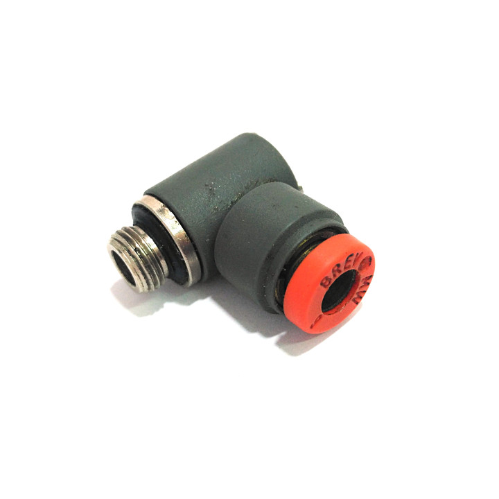 METAL WORK - 2x Raccordo Pneumatico a L Maschio 1/8" per Tubo 6mm