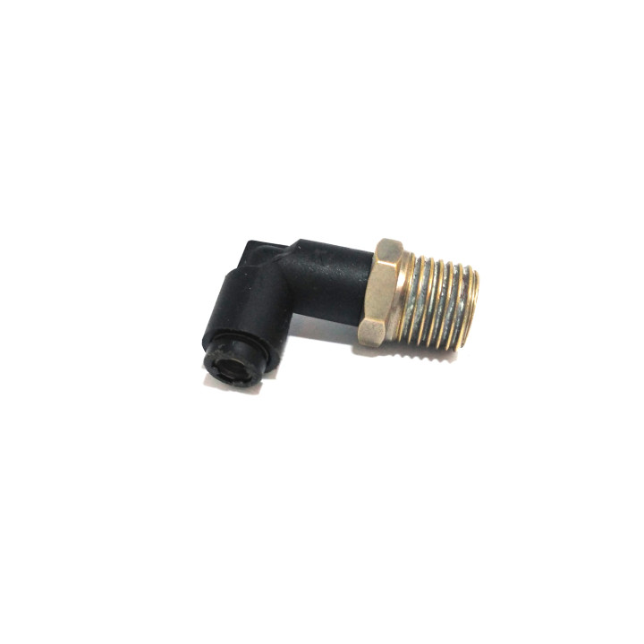 Raccordo Pneumatico Gomito 90° Girevole Maschio 1/4" per Tubo 4mm