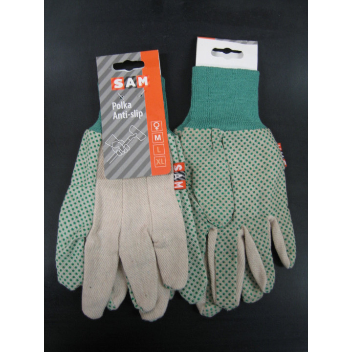 SAM Guanti POLKA ANTI-SLIP da Lavoro e Giardinaggio - Taglia M