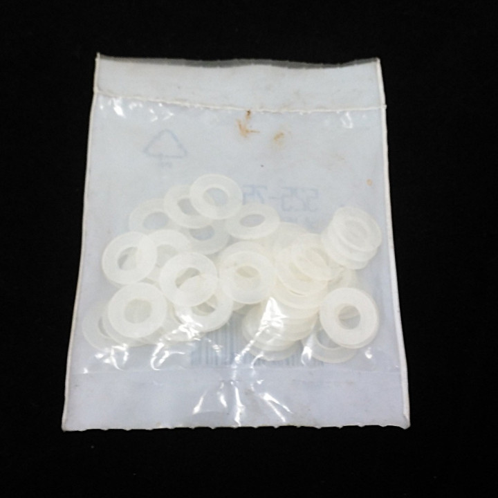 50 x Rondella in Nylon M5 - Bianco