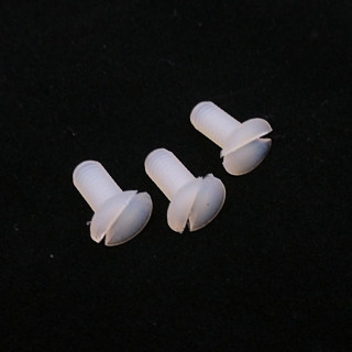 70 x Vite Filettata in Nylon M5x12mm - Bianco
