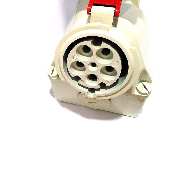 MENNEKES 143 - Connettore di Alimentazione Industriale 5P, Femmina, Angolo Destro, 400 V, 125A