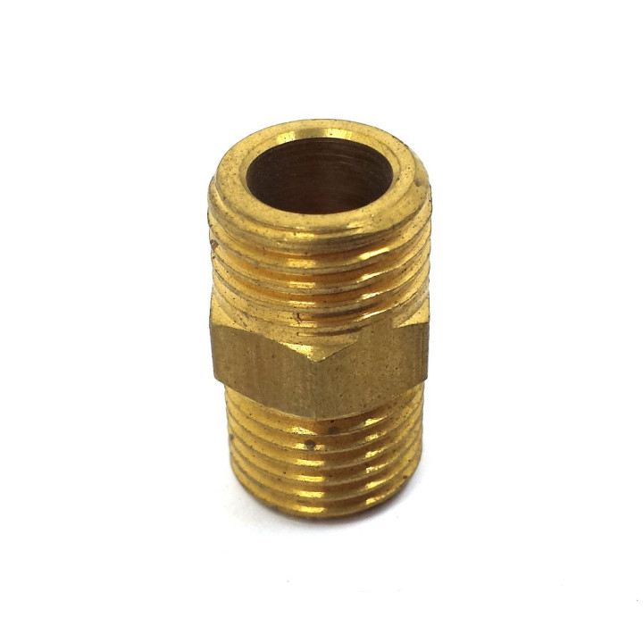COBRE - 10x Raccordo a Nipples in Ottone 1/4x1/4
