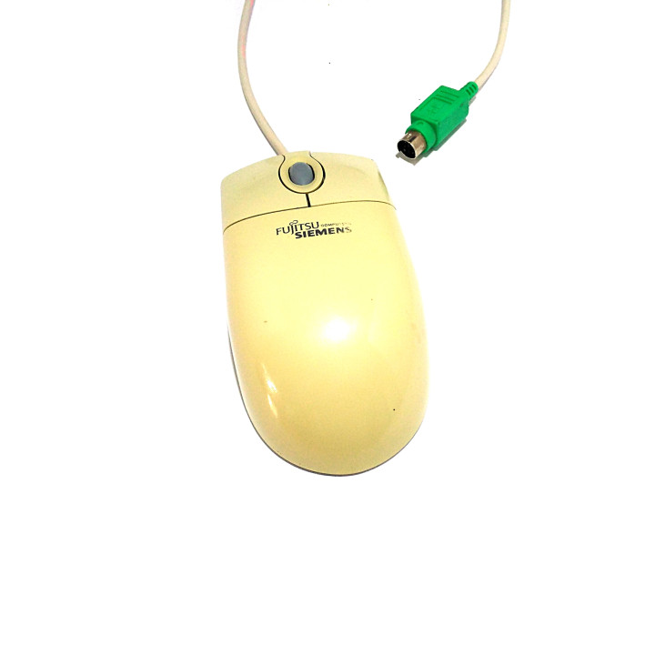 FUJITSU SIEMENS MO42KC - Mouse a 2 Pulsanti + Rotellina di Scorrimento con Cavo PS/2 - Bianco