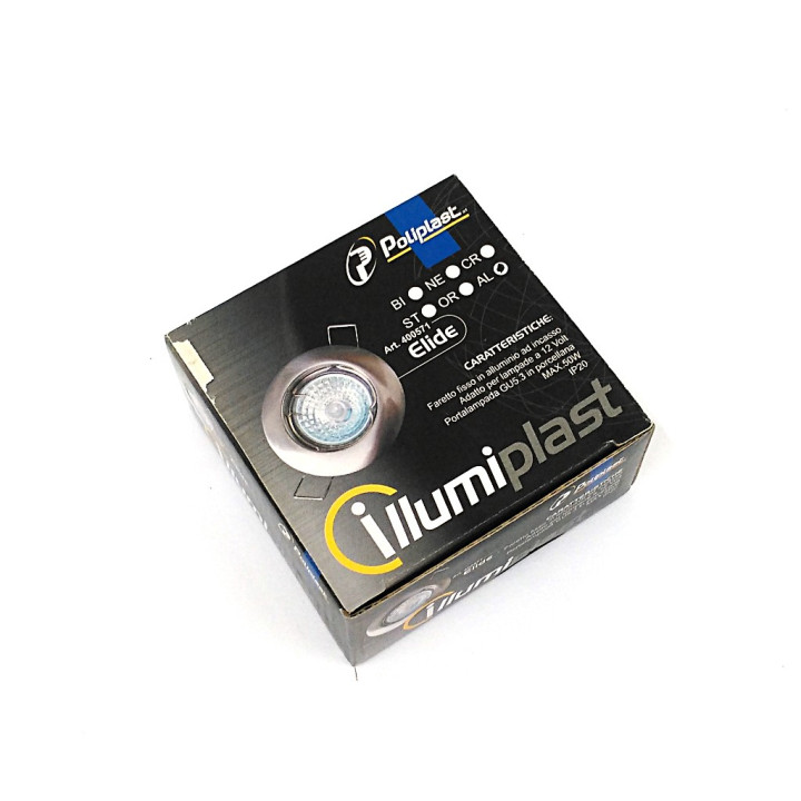 POLIPLAST 400571 - Faretto Orientabile Alluminio da Incasso ELIDE 12V