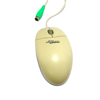 FUJITSU SIEMENS M-SBJ96 - Mouse a 2 Pulsanti + Rotellina di Scorrimento con Cavo PS/2 - Bianco