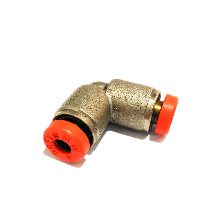 METAL WORK - 3x Raccordo Pneumatico Gomito 90° per Tubo 4mm